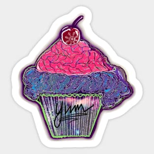 Yum - Cupcake Sticker